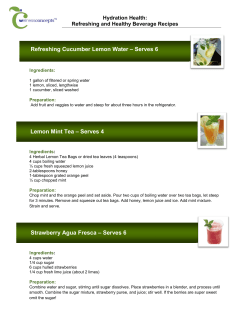 Refreshing Cucumber Lemon Wat Lemon Mint Tea – Serves 4