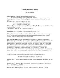 CV - Penn State Anthropology!