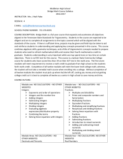 Bridge Math - Hardeman County Schools