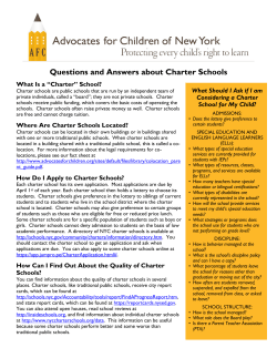 Questions and Answers about Charter Schools