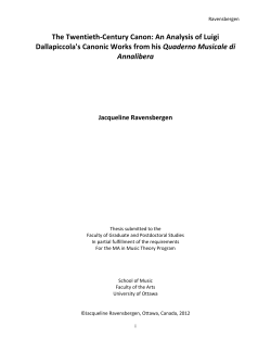 An Analysis of Luigi Dallapiccola`s Canonic Works from his