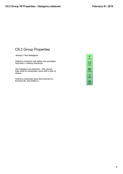 C9.2 Group VII Properties - Halogens.notebook
