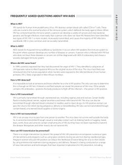 frequently asked questions about hiv/aids