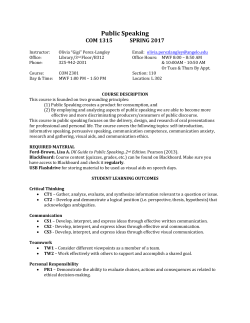 Public Speaking - Angelo State University