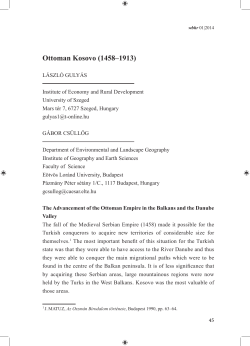 Ottoman Kosovo (1458&ndash;1913) - DSpace at University of West Bohemia