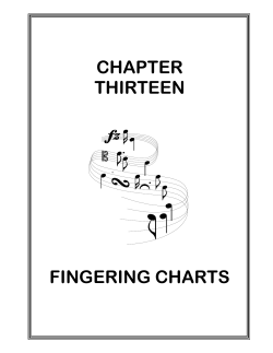 CHAPTER THIRTEEN FINGERING CHARTS