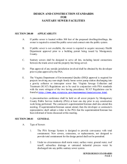 design and construction standards for sanitary sewer facilities