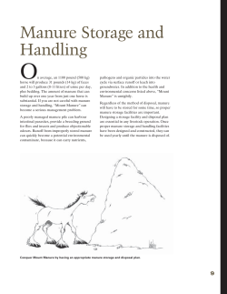 Manure storage and handling