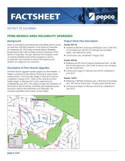 district of columbia penn branch area reliability upgrades