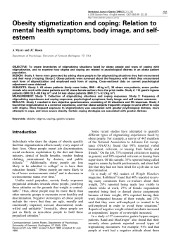 Obesity stigmatization and coping