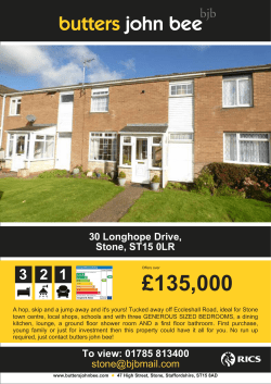 30 Longhope Drive, Stone, ST15 0LR &pound;135000 To view