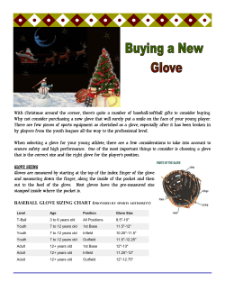 Baseball Glove Sizing Chart