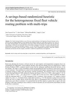 A savings-based randomized heuristic for the