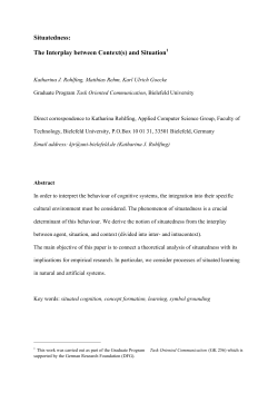 Situatedness: The Interplay between Context(s
