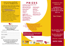 Entry form 2016 - PEMBERTON ARTS GROUP INC