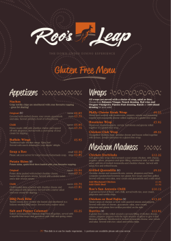 a pdf of our full gluten free menu here