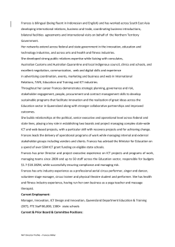 Frances is bilingual (being fluent in Indonesian and English) and