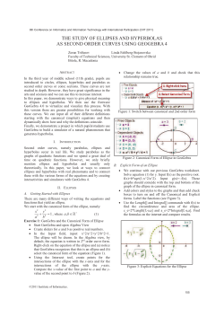 the study of ellipses and hyperbolas as second order curves using