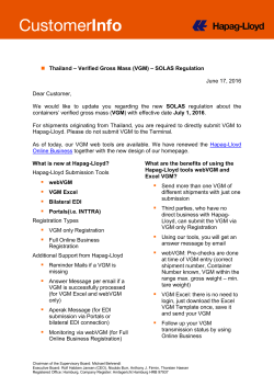 Thailand - VGM Regulation - Hapag