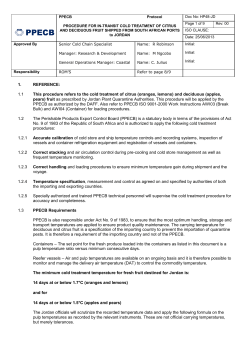 HP48 Procedure for In Transit Cold Treatment of Citrus and