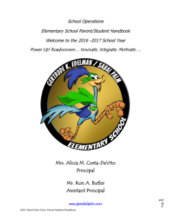 2016-2017 Parent/Student Handbook