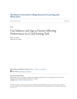Cue Saliency and Age as Factors Affecting Performance in a Card