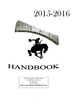 CUSD Student Handbook - Caliente Union School District
