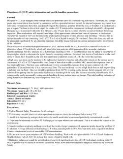 Phosphorus-32 ( 32 P) safety information and specific handling