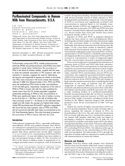 Perfluorinated Compounds in Human Milk from
