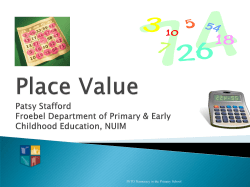 Patsy Stafford, Froebel College