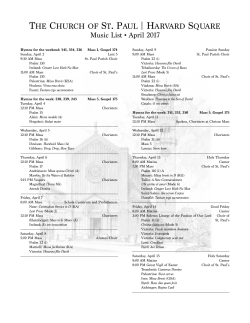 April 2017 Music List
