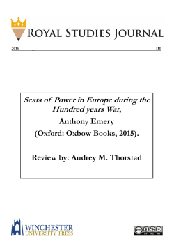 Seats of Power in Europe during the Hundred years War,