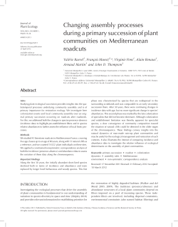 Changing assembly processes during a primary succession of plant