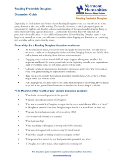 Reading Frederick Douglass Discussion Guide