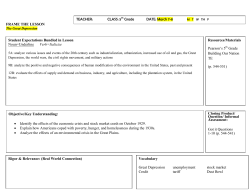 FRAME THE LESSON Objective/Key Understanding