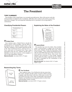 Roles of The President Foldable
