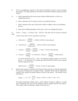 31. This is an endothermic reaction so heat must be absorbed in