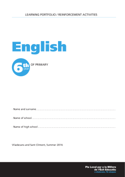 Angl&egrave;s Unitat 5 - Col&middot;legi Santo Tom&aacute;s