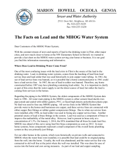 MHOG Water System Lead Fact Sheet