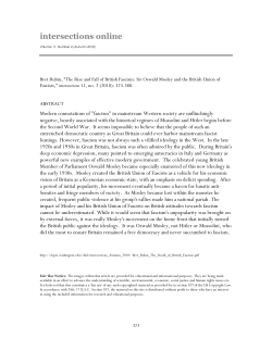 The Rise and Fall of British Fascism: Sir Oswald Mosley and the