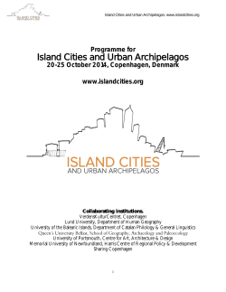 ICUA 2014 programme.