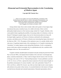 Elemental and Existential Representation in the Constituting of