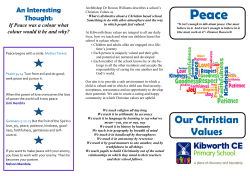 Peace leaflet - Kibworth Primary School