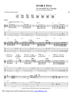 25 OR 6 TO 4 - Guitar Alliance