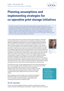 Planning assumptions and implementing strategies