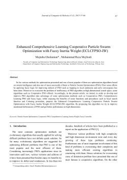 Enhanced Comprehensive Learning Cooperative Particle Swarm