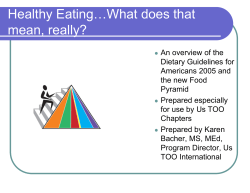 Healthy Eating&hellip;What does that mean, really?