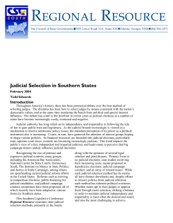 Judicial Selection in Southern States