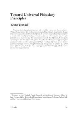 Toward Universal Fiduciary Principles