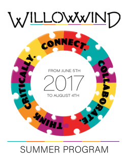 summer program - Willowwind School